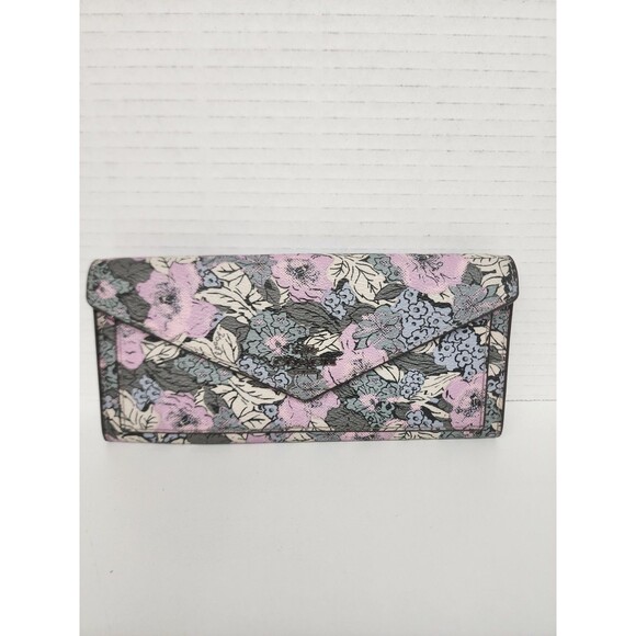 Coach Envelope Wallet Heritage Floral Print V5/Soft Lilac Multi Style 8968 - Picture 1 of 8